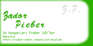 zador pieber business card